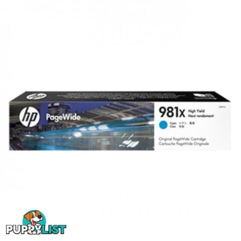 Hewlett Packard HP-981X Cyan Ink HIGH YIELD - Hewlet Packard - HP 981X C - 0.00kg