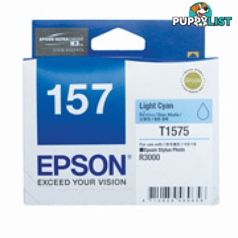 EPSON 157 C13T157590 LITE CYAN  Ink Cartridge - Epson - EPSON 157 LITE CYAN - 0.00kg