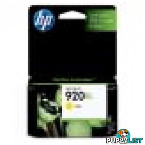 Hewlett Packard HP-920XL Y Yellow Ink HIGH YIELD - Hewlet Packard - HP 920XL Y - 0.73kg