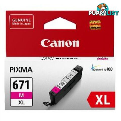 Canon CLI-671XLM Magenta Ink Cartridge High Yield - Canon - CLI-671XL Magenta - 0.00kg