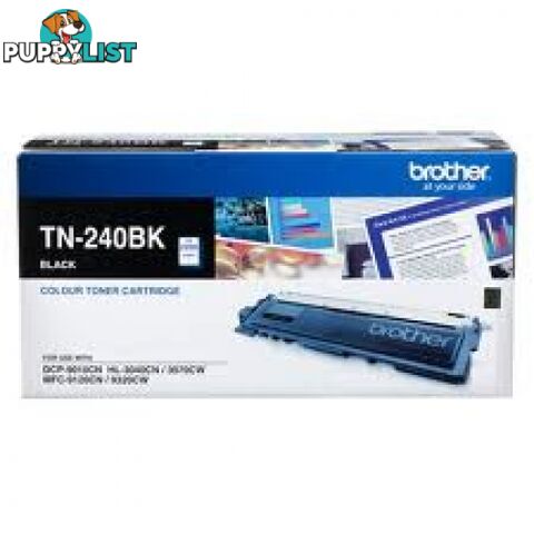 Brother TN-240BK Black Toner for HL3040 HL3070 MFC9120 MFC9125 MFC9320 MFC9325 - Brother - TN-240BK - 0.76kg