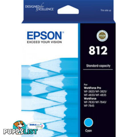 Epson 812 C13T05D492 YELLOW Ink for WorkForce WF-3825 WF-4835 WF-7845 - Epson - Epson 812 Yellow - 0.00kg