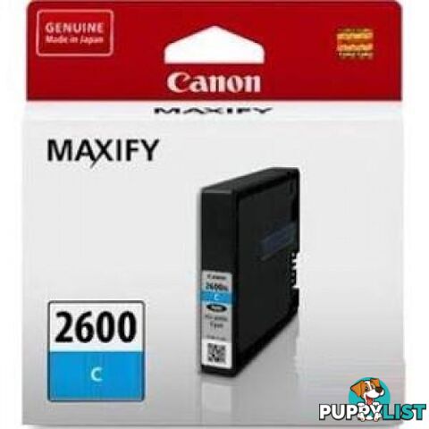 Canon PGI-2600C Cyan Pigment Ink - Canon - PGI-2600C - 0.20kg