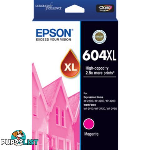 Epson C13T10H392 Magenta ink cartridge 604XL - Epson - Epson 604XL Magenta - 0.20kg