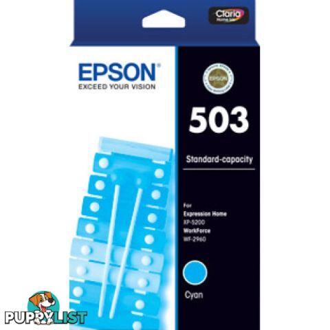 Epson C13T09Q292 CYAN INK CARTRIDGE 503 for WF2960 XP5200 - Epson - Epson 503 Cyan Ink - 0.20kg