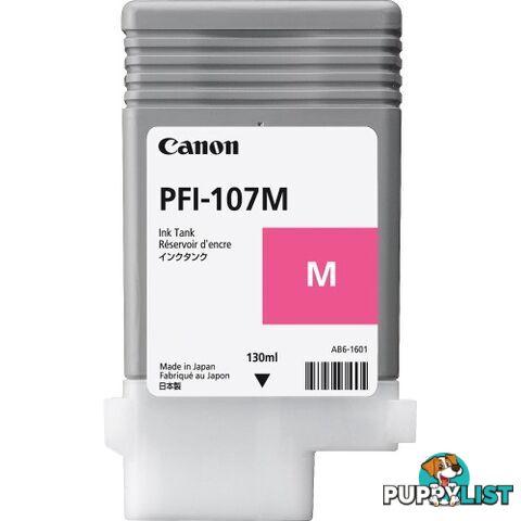 Canon PFI-107M Magenta Ink cartridge - Canon - PFI-107 Magenta - 0.00kg