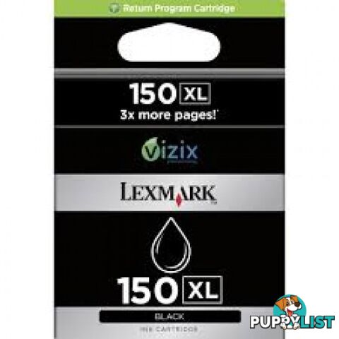 Lexmark #150 14N1614AAN BLACK HIGH yield Ink - Lexmark - LX 150XL BLACK - 0.00kg