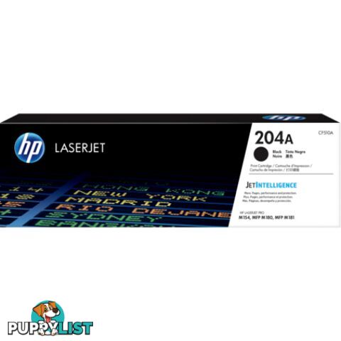 Hewlett-Packard CF510A Black Toner (# 204A) for M154 M180 M181 - Hewlet Packard - HP CF510A BLACK - 0.00kg