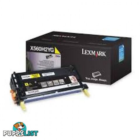 Lexmark Prebate Toner X560H2YG Yellow - Lexmark - LX X560H2YG Yellow - 1.00kg