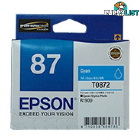 Epson C13T087290 CYAN 87 - Epson - EPSON T0872 CYAN - 0.00kg