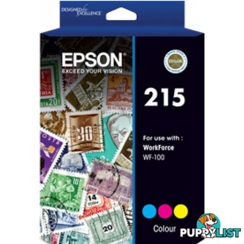 Epson C13T216192 TRI-COLOUR Cartridge 215 - Epson - EPSON 215 Tri-Colour - 0.00kg