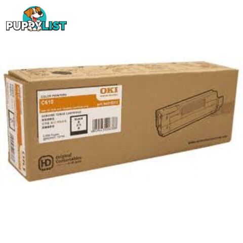 OKI 44315312 BLACK TONER for C610 - OKI - OKI C610 Bk TONER - 0.00kg