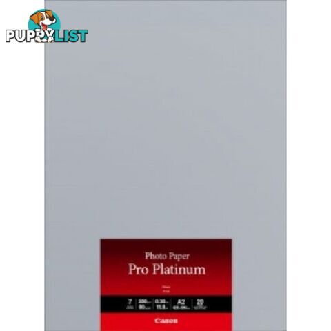 Canon PT101 A2 20 Photo Paper PRO A2 300gsm 20 sheets - Canon - PT101A2-20 Sheets - 0.50kg