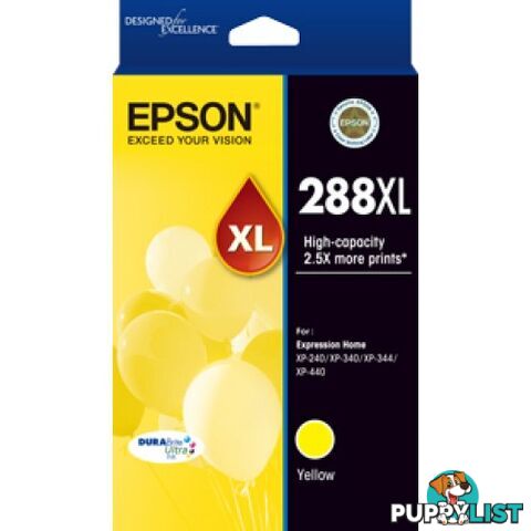 Epson 288XL C13T306492 High Yield YELLOW Ink 288 - Epson - Epson 288XL Yellow - 0.00kg