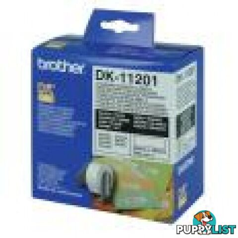 Brother DK-11201 White Standard Address Labels, 29x90mm, 400 Labels per Roll - Brother - DK-11201 - 0.26kg