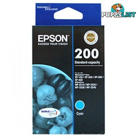 Epson C13T201292 High Capacity Ultra Cyan Ink 200XL - Epson - Epson 200XL CYAN - 0.10kg