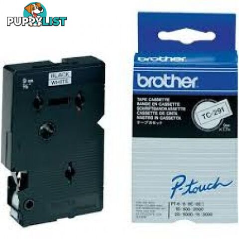 Brother TZ-C121 9mm Black-on-White Standard Tape - Brother - TZ-C121 - 0.05kg