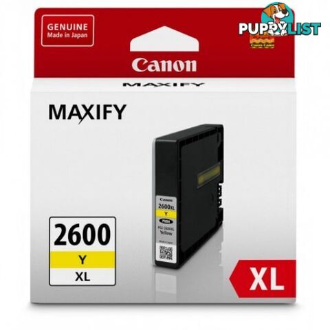 Canon PGI-2600XLY Pigment Yellow Ink High Yield - Canon - PGI-2600XLY - 0.20kg