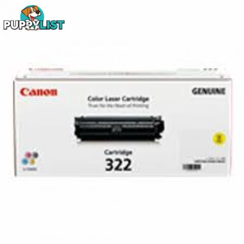 Canon Cartridge 322Y Yellow Toner for LBP9100 LBP9500 LBP9600 - Canon - Cartridge 322 Yellow - 2.00kg