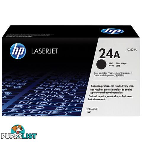 Hewlett-Packard Q2624A Black Toner - Hewlet Packard - ewlett-Packard Q2624A - 1.07kg