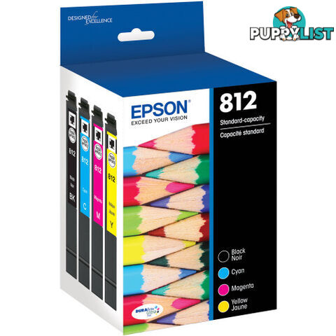 Epson 812 C13T05D692 four Inks for WorkForce WF-3825 WF-4835 WF-7845 - Epson - Epson 812 Ink Set - 0.00kg