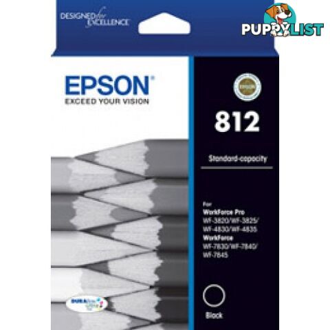 Epson 812XXL C13T05E192 BLACK Ink for WorkForce WF-3825 WF-4835 WF-7845 - Epson - Epson 812XXL Black - 0.00kg