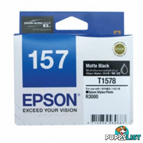 EPSON 157 C13T157890 MATTE BLACK  Ink Cartridge - Epson - EPSON 157 MATTE BLACK - 0.00kg