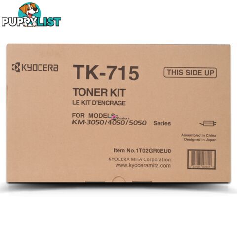 Kyocera TK-715 Black Toner For KM-3050 KM-4050 KM-5050 - Kyocera - TK-715 - 1.00kg