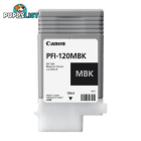 Canon PFI-120Mbk Matte Black Pigment Ink for ProGraf TM200 TM205 TM300 TM305 - Canon - PFI-120 Matte Black - 0.00kg