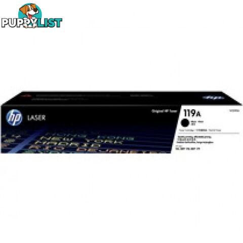 Hewlett-Packard W2090A Black Toner [#119A] - Hewlet Packard - HP W2090A BLACK - 0.94kg