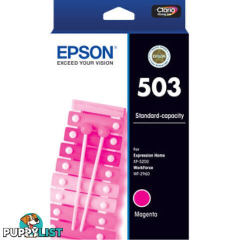 Epson C13T09Q392 MAGENTA INK CARTRIDGE 503 for WF2960 XP5200 - Epson - Epson 503 Magenta Ink - 0.20kg