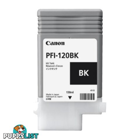 Canon PFI-120 Black Pigment Ink for ProGraf TM200 TM205 TM300 TM305 - Canon - PFI-120 Black - 0.00kg