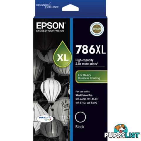 Epson 786XL C13T787192 HIGH YIELD BLACK 786 - Epson - Epson 786XL BLACK - 0.00kg