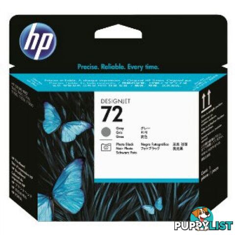 Hewlett Packard 72 PHOTO BLACK,GREY HEAD Cartridge DesignJet T790 T1100 - Hewlet Packard - HP 72 PBK,GREY HEAD - 0.00kg