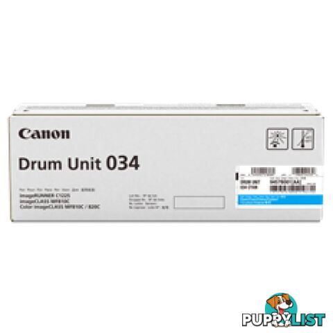 Canon Cartridge 034CD Cyan Drum Unit for MF810cdn - Canon - Cartridge 034CD - 0.00kg