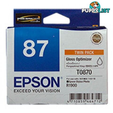 Epson C13T087090 GLOSS OPTIMISER 87 - Epson - EPSON T0870 Gloss - 0.00kg