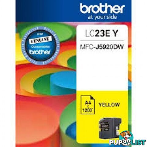 Brother LC23eY Yellow Ink - Brother - LC23e-Yellow - 0.00kg