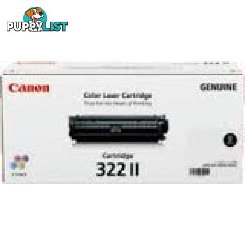 Canon Cartridge 322BK Black Toner Standard Yield for LBP9100 LBP9500 LBP9600 - Canon - Cartridge 322BK - 3.00kg