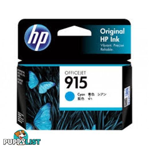 Hewlett Packard #915 Cyan Ink Cartridge for officejet 8010 - Hewlet Packard - HP 915 Cyan - 0.00kg