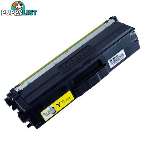 Brother TN-443Y Yellow Toner for HL-L8260 HL-L8360 MFC-L8690 MFC-L8900 - Brother - TN-443 Yellow - 0.87kg