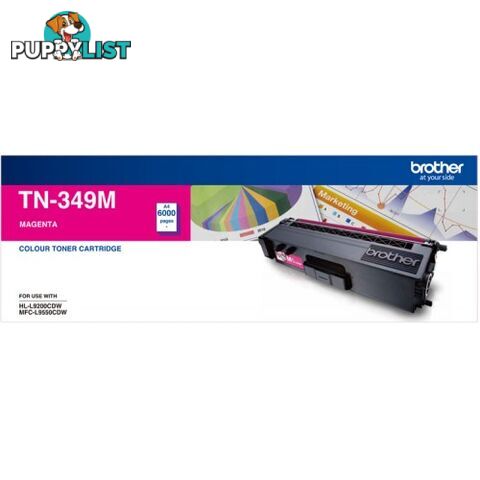 Brother TN-349M Magenta Toner Super High Yield for HL-L9200 MFC-L9550 - Brother - TN-349M - 0.87kg