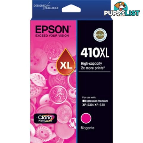 Epson C13T340392 HIGH YIELD MAGENTA INK 410XL - Epson - Epson 410XL MAGENTA - 0.00kg