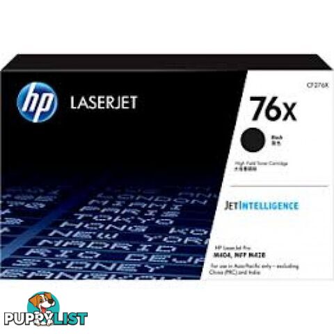 Hewlett-Packard CF276X Black Toner [#76X] - Hewlet Packard - HP CF276X BLACK - 0.11kg