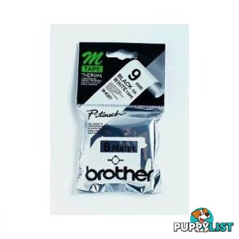 Brother M-K231 12mm Black-on-White M-Tape - Brother - M-K231 - 0.05kg