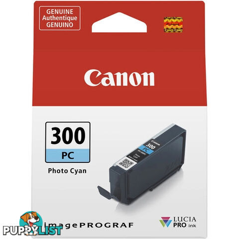 Canon PFI-300PC Photo Cyan Lucia Pigment Ink for PRO-300 - Canon - PFI-300 Photo Cyan - 0.00kg