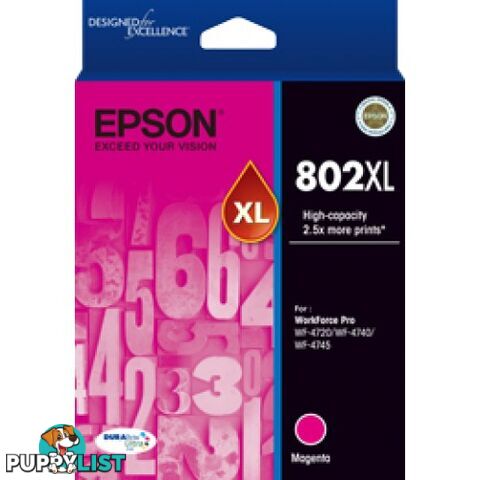 Epson 802xl C13T356392 MAGENTA Ink for WorkForce WF-4720 WF-4745 WF-4740 - Epson - Epson 802XL Magenta - 0.00kg