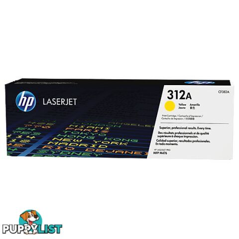 Hewlett-Packard CF382A Yellow Toner (312A) - Hewlet Packard - HP CF382A YELLOW - 0.00kg