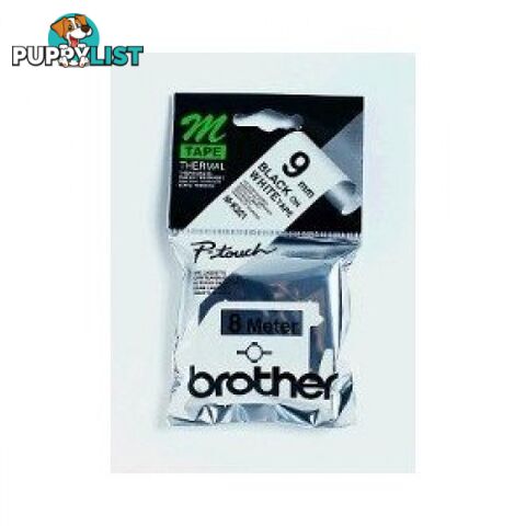 Brother M-731 12mm Metallic Black-on-Green M Tape - Brother - M-731 - 0.05kg