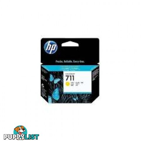 Hewlett Packard HP-711Y Yellow Ink cartridge - Hewlet Packard - HP 711 Yellow - 0.05kg