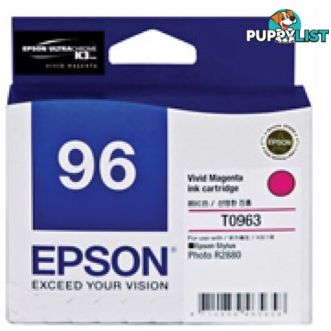 Epson C13T096390 MAGENTA 96 - Epson - Epson T0963 MAGENTA - 0.00kg